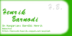 henrik barnodi business card