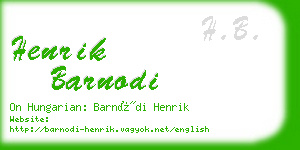 henrik barnodi business card